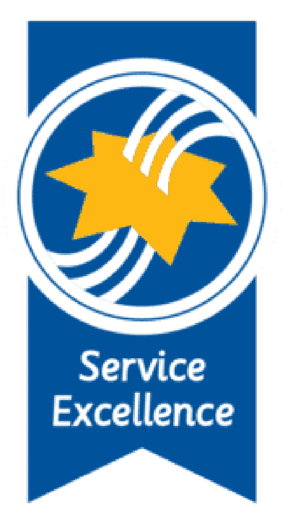 Australian Service Excellence accreditation badge
